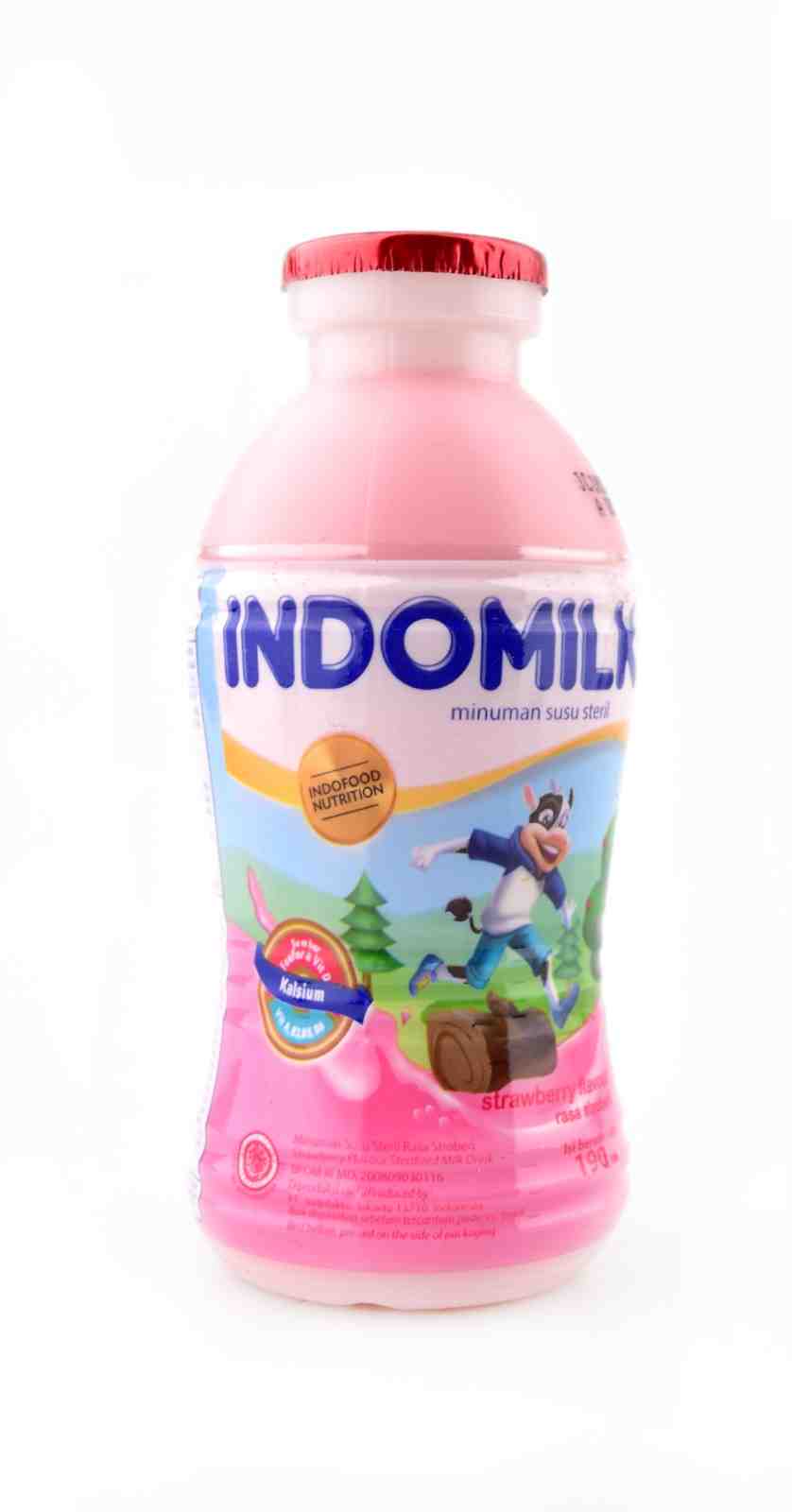 INDOMILK SUSU CAIR STRAWBERRY BTL 190mL