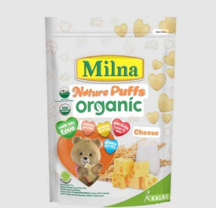 MILNA NATURE PUFFS ORGANIC CHEESE PCH 15g