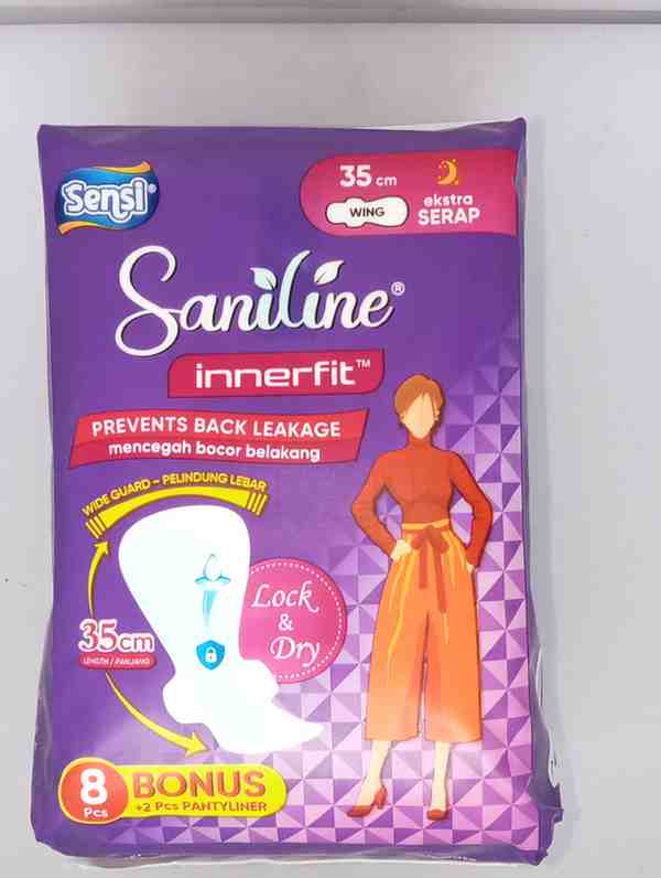 SANILINE INNERFIT 35CM LOCK N DRY 8+2S