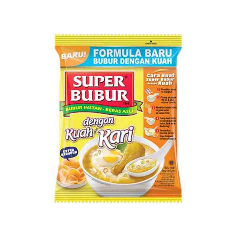 SUPER BUBUR INSTANT BERGIZI KUAH KARI PCK 46g