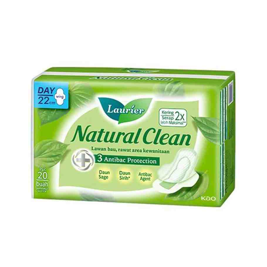 LAURIER PEMBALUT NATURAL CLEAN 20S WING PCK 22cm