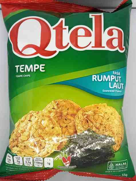 QTELA KERIPIK TEMPE RUMPUT LAUT PCK 55g