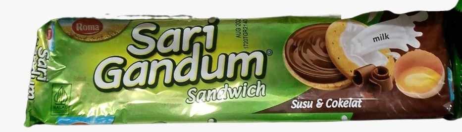 ROMA SARI GANDUM SANDWICH COKLAT SUSU 27G
